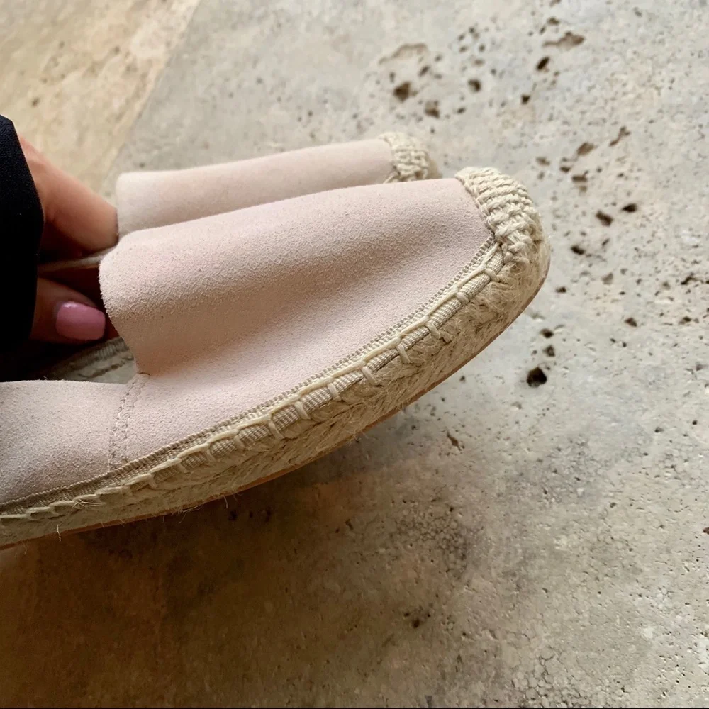 Rebecca Minkoff Suede Rockstud Espadrille Flat 8.5
